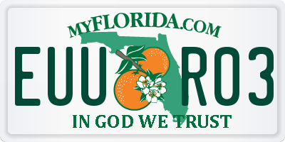 FL license plate EUUR03