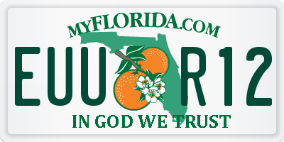 FL license plate EUUR12