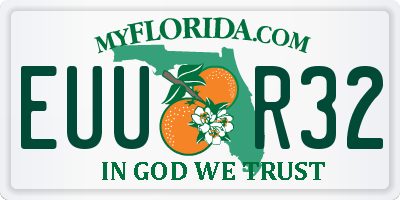 FL license plate EUUR32