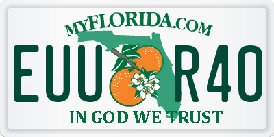 FL license plate EUUR40