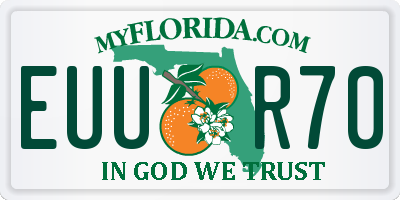 FL license plate EUUR70