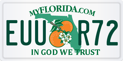 FL license plate EUUR72