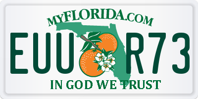 FL license plate EUUR73