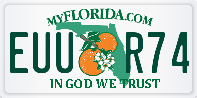 FL license plate EUUR74