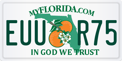 FL license plate EUUR75