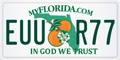 FL license plate EUUR77