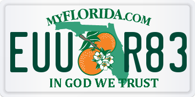 FL license plate EUUR83