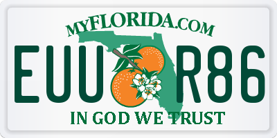 FL license plate EUUR86