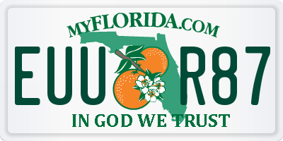 FL license plate EUUR87