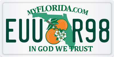 FL license plate EUUR98