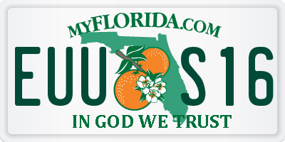 FL license plate EUUS16