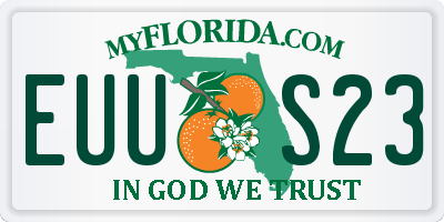 FL license plate EUUS23