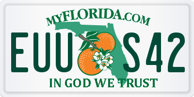 FL license plate EUUS42