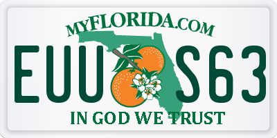 FL license plate EUUS63