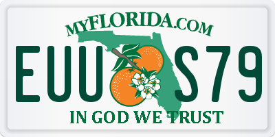FL license plate EUUS79