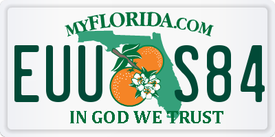 FL license plate EUUS84