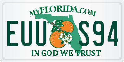 FL license plate EUUS94