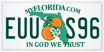 FL license plate EUUS96