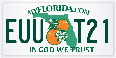 FL license plate EUUT21