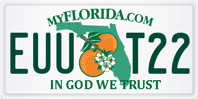 FL license plate EUUT22