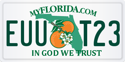 FL license plate EUUT23