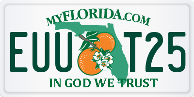 FL license plate EUUT25