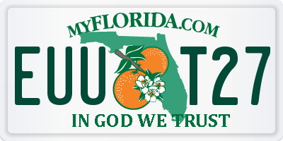 FL license plate EUUT27