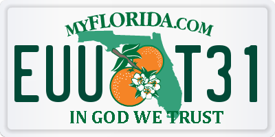 FL license plate EUUT31