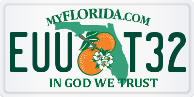 FL license plate EUUT32