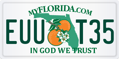 FL license plate EUUT35