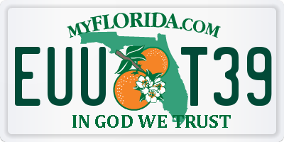 FL license plate EUUT39