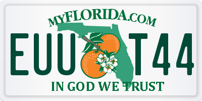 FL license plate EUUT44