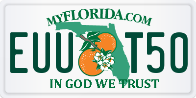 FL license plate EUUT50
