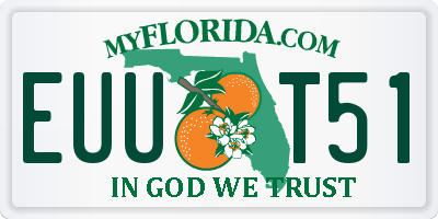 FL license plate EUUT51