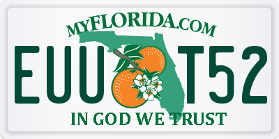 FL license plate EUUT52