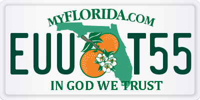 FL license plate EUUT55