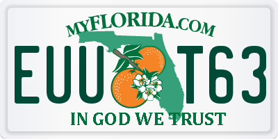 FL license plate EUUT63