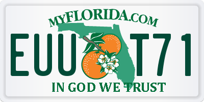 FL license plate EUUT71