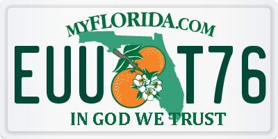 FL license plate EUUT76