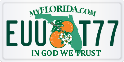 FL license plate EUUT77
