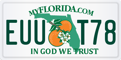 FL license plate EUUT78