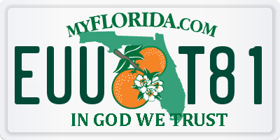 FL license plate EUUT81