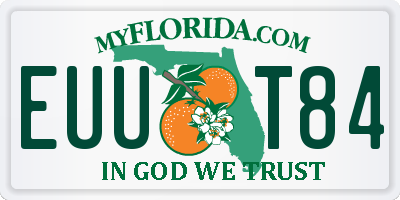 FL license plate EUUT84