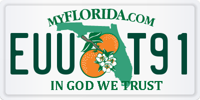 FL license plate EUUT91