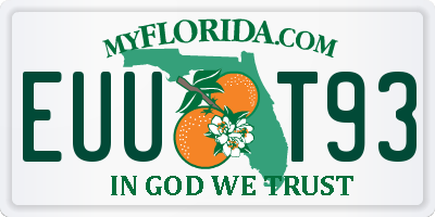 FL license plate EUUT93