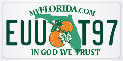 FL license plate EUUT97