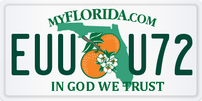 FL license plate EUUU72