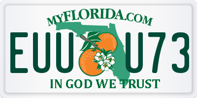 FL license plate EUUU73