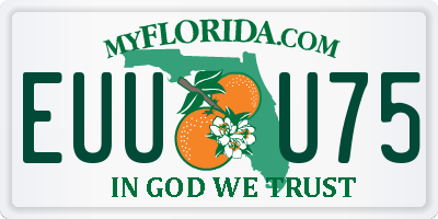 FL license plate EUUU75