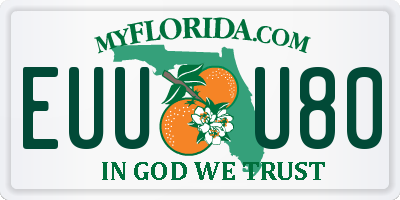 FL license plate EUUU80